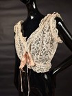 Antique Victorian 1890   s Full Lace Camisole Blouse W Silk Ribbon Trims
