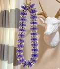 Graduation Money Lei 25 Crisp New Bills Precisely Folded Light Purple W beads