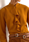 Lauren Ralph Lauren Women Ruffle-trimmed Georgette Tunic Shirt Xl Nwt 165 