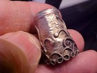 Antique Thimble Marked Jch Taxco Mexico 925 Sterling Silver Leaves 4 9 Grams