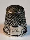 Ketcham   Mcdougall Sterling Silver Thimble 3 Birds Patent Dated Sep  20th 1881