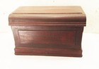 Vtg Antique Domestic Treadle Sewing Machine Oak Wood Top Cover Case