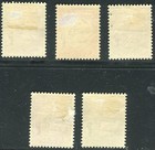 2-47  Paraguay 1950 Stamp Set Scott  c179-83 Upu Airmail Mint Hinged Cv  7 70