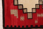 Antique Navajo Rug Large Native American Vtg 44x35 Ganado Red Textile Weaving