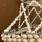 Vtg Hanging Seashell Basket Plant Holder Chandelier Boho Beach Macrame 31    Coast