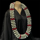 Graduation Money Celebration Lei  50 Bills Folded Maroon Burgundy W gold Beads