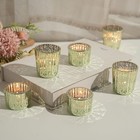 Green Votive Candle Holders Set Of 10  Wedding Centerpiece Table Decorations    