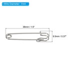 20pack Safety Pins 1 5 Inch Large Metal Sewing Pins Silver Tone