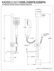 Kingston Brass Kx2522sbbpb Shower Scape 5-function  Bar Kit  Polished Brass