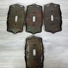 Amerock Carriage House Metal Wall Plates Outlet Covers Dark Brass Lot Of 4