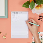 To Do List Notepad - 8 5 X 5 5 In  White  6-pack - Office Desk Pad For Daily Rem