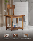 23 4   Shower Chair With Backrest Bath Chair For Inside Shower Or Tub  Heavy Dut