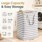 2-pack Large Laundry Basket waterproof Freestanding Laundry Hamper collapsible C