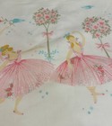 Vintage Sears Perma Prest Ballerina Twin Flat Sheet 1990   s 90   s Vtg Bedsheet 
