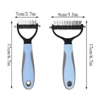 Professional Pet Grooming Tool 2 Sided Undercoat Dog Cat Shedding Comb Brush Pet