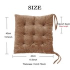 Misssoul 2 Pack Square Seat Cushion Chair Pads For Kitchen 2pack  Khaki