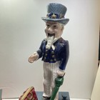 Lot Of 2 Mechanical Uncle Sam Coin Banks Working Cast Iron   Non Working Plastic