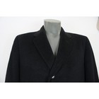 Vintage 80s Kliinalla 100  Mongolian Cashmere Single Breasted Black Overcoat
