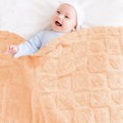 Yurhap Fleece Baby Blanket Heart Checkered  Ultra 30 x40   01 Apricot Pink 