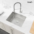Cozy Stainless Steel Kitchen Sink  23  Undermount Single Bowl In Brushed Nickel