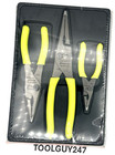 Snap On Pl3lnsjcf Hv  3pc Hi Viz  Long Nose Slip Joint Pliers Set  New Usa Tools