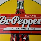 Vintage Dr Pepper Porcelain Soda Sign -beverage Cola Restuarant Bar Gas Sign