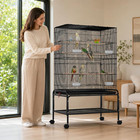 53in Large Bird Cage For Parakeets Cockatiels Conures Rolling Stand