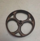 Antique Cast Iron Flat Belt Pully Wheel 4  5 8  Steam Engine Steam Punk