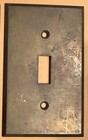 Lot Of 5 Vintage Solid Brass Light Toggle Switch Cover Plates