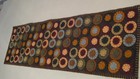 Primitive Wool Applique Everyday Layered Pennies Long Penny Rug Table Mat Runner