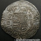 Scc Tournai Spanish Netherlands Patagon   48 Sols 1646 Castle Silver Thaler Coin