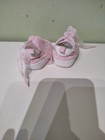 Baby Girls Ribbon Shoes 3-6 Months Infant Soft Sole Pink Sneakers White