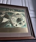 Vintage Gold Foil Blaeu Wall Map Of The World Nova Totivs Orbis Tabvla Framed