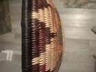 African Hand Woven Raffia Basket 9 Inch