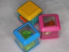 Fisher Price Tumblin  Sounds Giraffe Peek A Boo Blocks X3