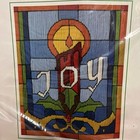 Sunset Joy Candle Stained Glass Holiday Long Stitch Needlepoint Kit