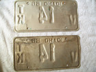 Pair Of 1968 Idaho Truck License Plates W  1972 Sticker Very Low Number