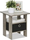 End Table   Side Table   Night Stand With Bin Drawer  French Oak Grey black