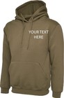 Personalised Custom Embroidered Unisex Deluxe Hooded Sweatshirt Hoodie Workwear