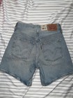 Levi   s 501 Women   s 24 Light Wash Blue High Rise Denim Shorts 5-pocket Button