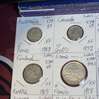 Foreign World Silver 22 Coin Lot 2 Oz Of Asw 1833 To 1967 From 18 Countries
