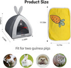 Guinea Pig Hideout fleece Bunny Sleeping Bed washable Rabbit House