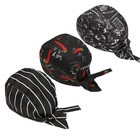 Chef Gorro Para Hombre Cooking Skull Caps  Cook Hats Kitchen Catering Turban Cap