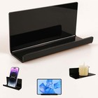 Adhesive Tablet Wall Mounted Phone Holder Acrylic Floating Black Floating Shelf