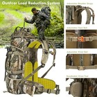 60l Camo Hunting Backpack  Waterproof 600d Pack With Rain Cover