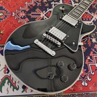 Custom Black Lp Electric Guitar Solid Body Chrome Hardware From Us