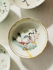 Total 8 Pieces Of Antique Small Chinese Famille Rose Porcelain Dishes