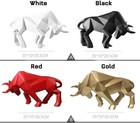 Bull Statue Resin Sculpture Home Decor Lucky Statues 14  Abstract Figurine 
