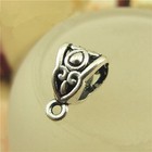 Alimitopia 100pcs Alloy Beads Bails Connector For Diy Necklace Small  Silver 