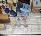    60  Vtg Miniatures dollhouse Furniture   Accessories  Wood  Metal tootsie Toys 